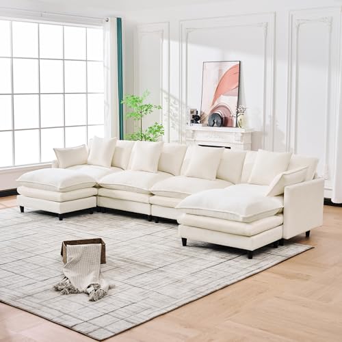Eafurn 141" Modular Chenille Sectional