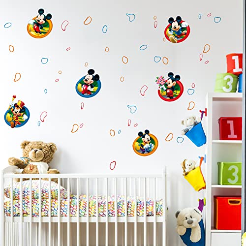 Cartoon Mouse Wall Decals Peel And Stick Vinyl Kids Sticker For Mickey Room Decor Mickey Wall Closet Door Sticker Decor #TOP1