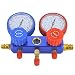 AC Diagnostic, Refrigerant Tool Set, with Rubber Sheath Manifold Gauges Valve Set, Easy to Read for Home Easy to Use Maintenance Worker