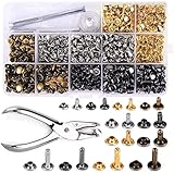  Rcsinway 480 piezas kit de botón remache conjunto hebilla sujetador cuero ropa botón reparación herramienta