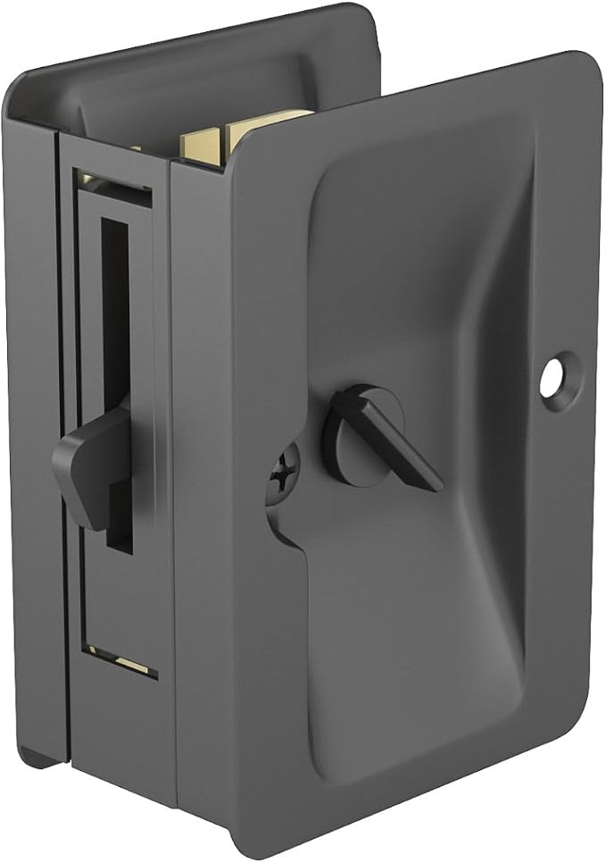 Tirador rectangular para puerta corrediza con cerradura Richelieu 1701FBPSBC miniatura 7