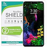 (2-Pack) RinoGear Screen Protector for LG G8 ThinQ Case Friendly LG G8 ThinQ Screen Protector Accessory Full Coverage Clear Film