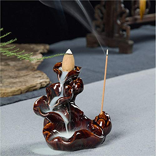 Reflux bâton d'encens et porte-brûleur en porcelaine, aromathérapie déco