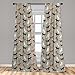 Ambesonne Horses Curtains, Abstract Stallions Simple Design Animals Galloping Curvet Illustration, Window Treatments 2 Panel Set for Living Room Bedroom Decor, 56