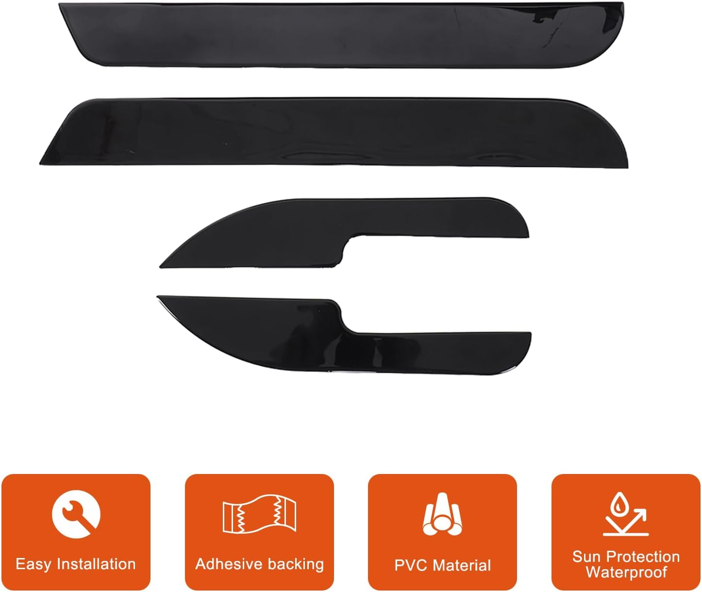 PIUGILH Car Door Anti Kick Panel Trim Compatible with Hummer H2 2003-2007 Accessories, Inner Door Anti Kick Decorative Panel, 4Pcs