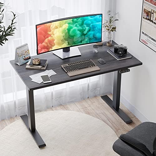 Soohow Smart Advanced Standing Desk, Dual Motor Electric Adjustable Height Desk for Home Office, Sit to Stand Desk Laptop Computer Writing Office Desks & Workstations with 3 Pre-Set and USB Port 48