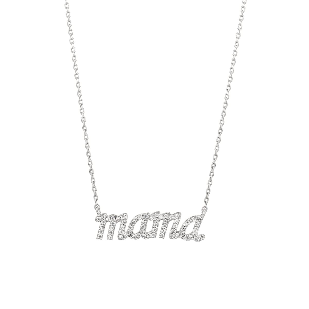 Ornate Jewels 925 Silver Cubic Zirconia Mama Necklace | Mothers Day Gifts for Mom | With Certificate of Authenticity & 925 Stamp | Life-time Warranty* (B09YDDN3XF) Amazon Price History, Amazon Price Tracker