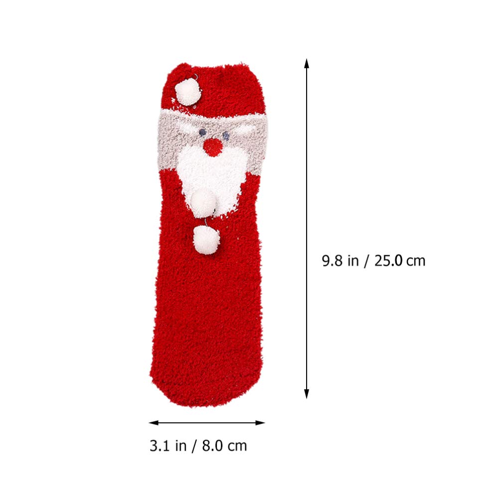 IMIKEYA 6 paia Calzini Di Natale In Corallo Pile Calze Termiche Design Del Cartone Animato Protezione Freddo Comodi Morbidi per Famiglie