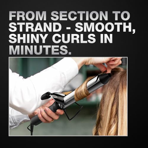 Image of IKONIC CT25mm Curling Tong, Black Hair Curler for Bouncy Tight and Loose Curls, Professional Curling Iron for Salon Finish Long Lasting Curly Hair 8inch Titanium Barrel