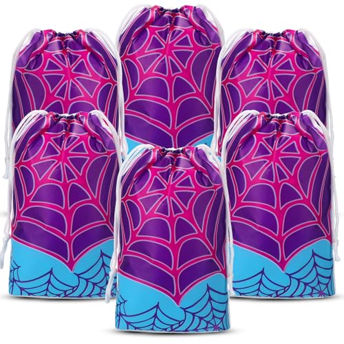Lzuhoa 24 Pcs Spider Party Favors Gift Bags Drawstring Party Bags