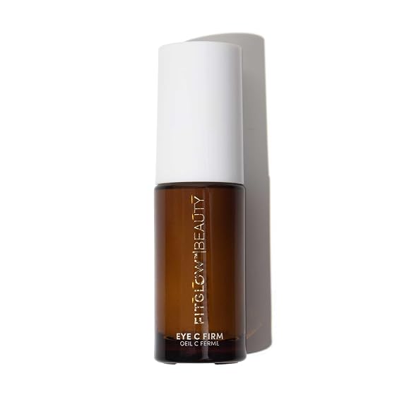 Fitglow Beauty | Eye C Firm Anti Aging, Firming & Hydrating Eye Cream | Reduce Wrinkles, Fine Lines, Dark Circles & Puffiness | Vitamin C + K, Caffeine, Hyaluronic & Botanical Extracts | Clean Beauty