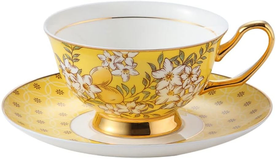 Teacups Bone China Tea Cups Saucers Ceramic Afternoon Tea Cups Kitchenware Breakfast Cups