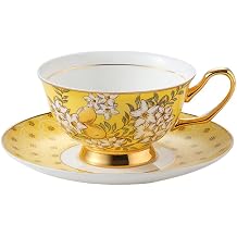 Teacups Bone China Tea Cups Saucers Ceramic Afternoon Tea Cups Kitchenware Breakfast Cups,D-Light Grey