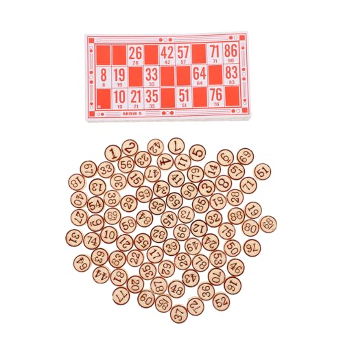 VANZACK 1Set Interactive Bingo Game Number Cards Chess Props for Family and Friends Gatherings for Game Nights and Parties Safe Design
