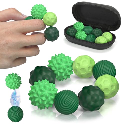 Magnetic Balls Fidget Toys for Adults&Teens 8Pcs Silicone Sensory Stress Relief Toys with Autism ADHD Anxiety Quiet Executive Desk Fidget Balls Stocking Fillers for Teenage Girls Women Gifts
