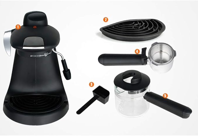 Cafetera Semi Automática Vapor 730W Negra miniatura 9
