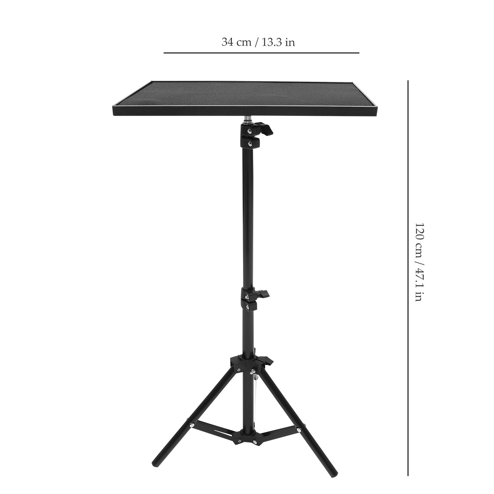 PRETYZOOM Soporte Plana para Portátil de Plegable y Proyector Trípode Telescópico Ajuste Superficie Metal y Abs Uso en Salas de Reuniones y Hogar