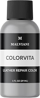 MALVIANI Leather Repair Color Restorer - Light Gray - Restore Sofa, Car Seat, Bag, Furniture & Couch - 1 oz.