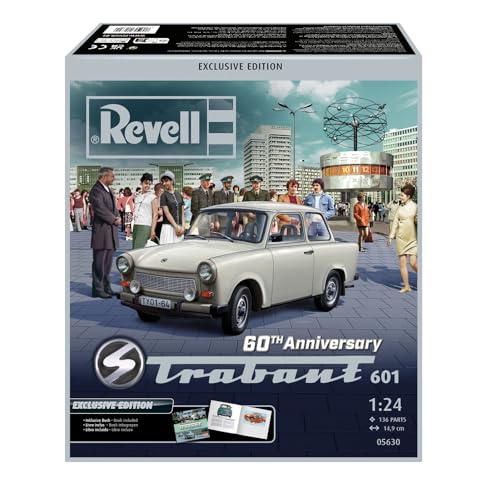 Revell 05630 60th Anniversary Trabant 601 "Exclusive Edition 1:24 Scale Unbuilt/Unpainted Plastic Model Kit with Accessories - Image 2