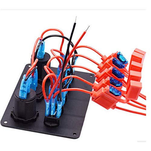 Homyl Painel de Interruptor Basculante de Barco Marítimo com Chave Seletora à Prova D'água de 5 Vel