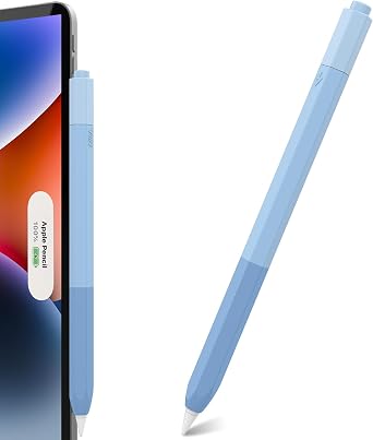 NIUTRENDZ Hexagon Case Apple Pencil 2nd Generation Dedicated Gradient Apple Pencil Pro Dedicated Silica Gel Protective Cover Gradient Blue