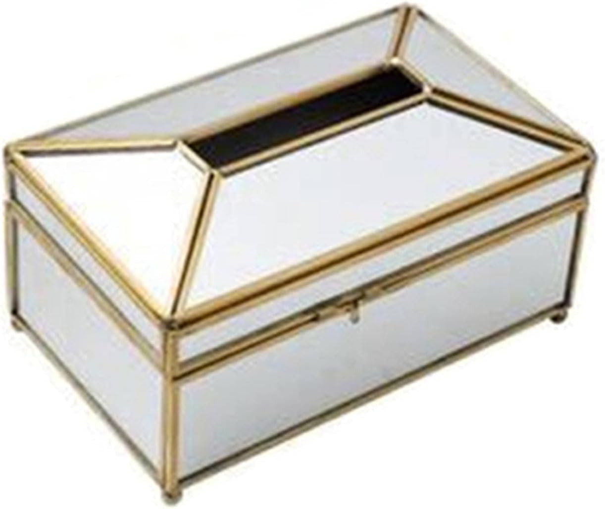 Tissue Box,Tissue Boxes,Tissue Box Holder,Glass Tissue Box Holder Handkerchief Toilet Paper Holder Tissue Case Storage Box Living Room Decor (Color : B small)