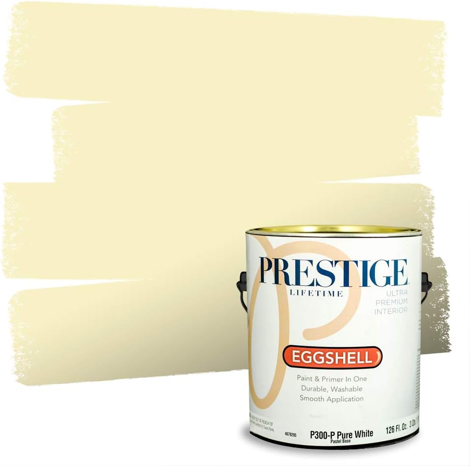 PRESTIGE Paints Interior Paint and Primer In One, 1-Gallon, Eggshell, Comparable Match of Benjamin Moore* Light Of The Moon*