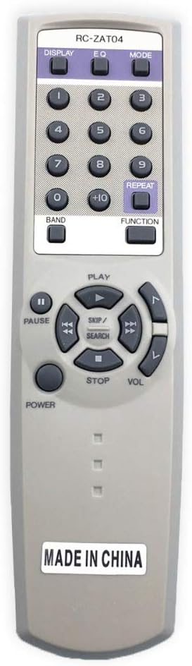 Straight-on view of the Bestol RC-ZAT04 remote control, clearly showing all button labels and the model number RC-ZAT04.