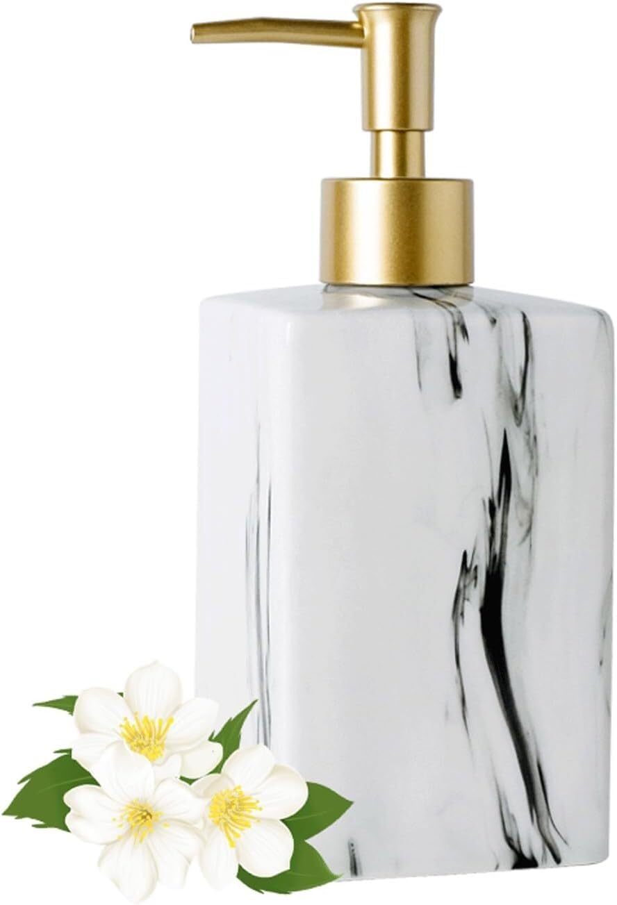 Soap bottle， Modern ink press soap dispenser 280/450ml bathroom countertop(Rectangle)