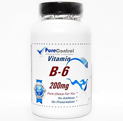 B-6 Vitamin 200mg // 200 Capsules // Pure // by PureControl Supplements