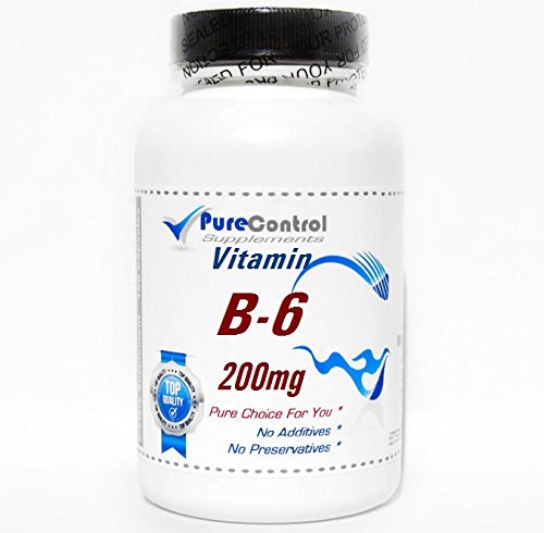 B-6 Vitamin 200mg // 100 Capsules // Pure // by PureControl Supplements