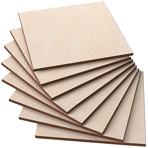 24 Pcs 4 X 4 Inch Unfinished Wooden Cutout Tiles Blank Wood For Diy Painting Staining Wall Decor #TOP1