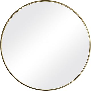 Bathroom Mirror, Gold Metal Frame Circle Mirr...