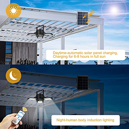 Solar Pendant Lights Outdoor Indoor With Remote, 800Lm 192Led Dual Head Solar Shed Light Motion Sensor 120°Adjustable, 4 Lighting Modes For Garage Patio Barn Gazebo Ip65 Waterproof #TOP5