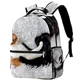Générique Sac à dos scolaire sac à dos de voyage,garçon fille sac à dos,Chat chien qui dort,sac à dos de sports de plein air sac à dos décontracté