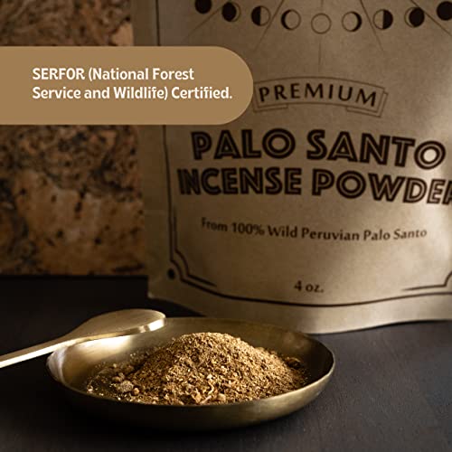 Luna Sundara Palo Santo Incense Powder From 100% Wild Peruvian Palo Santo 4Oz Sustainably Palo Santo Wood Powder For Smudging And Crafting Homemade Incense #TOP5