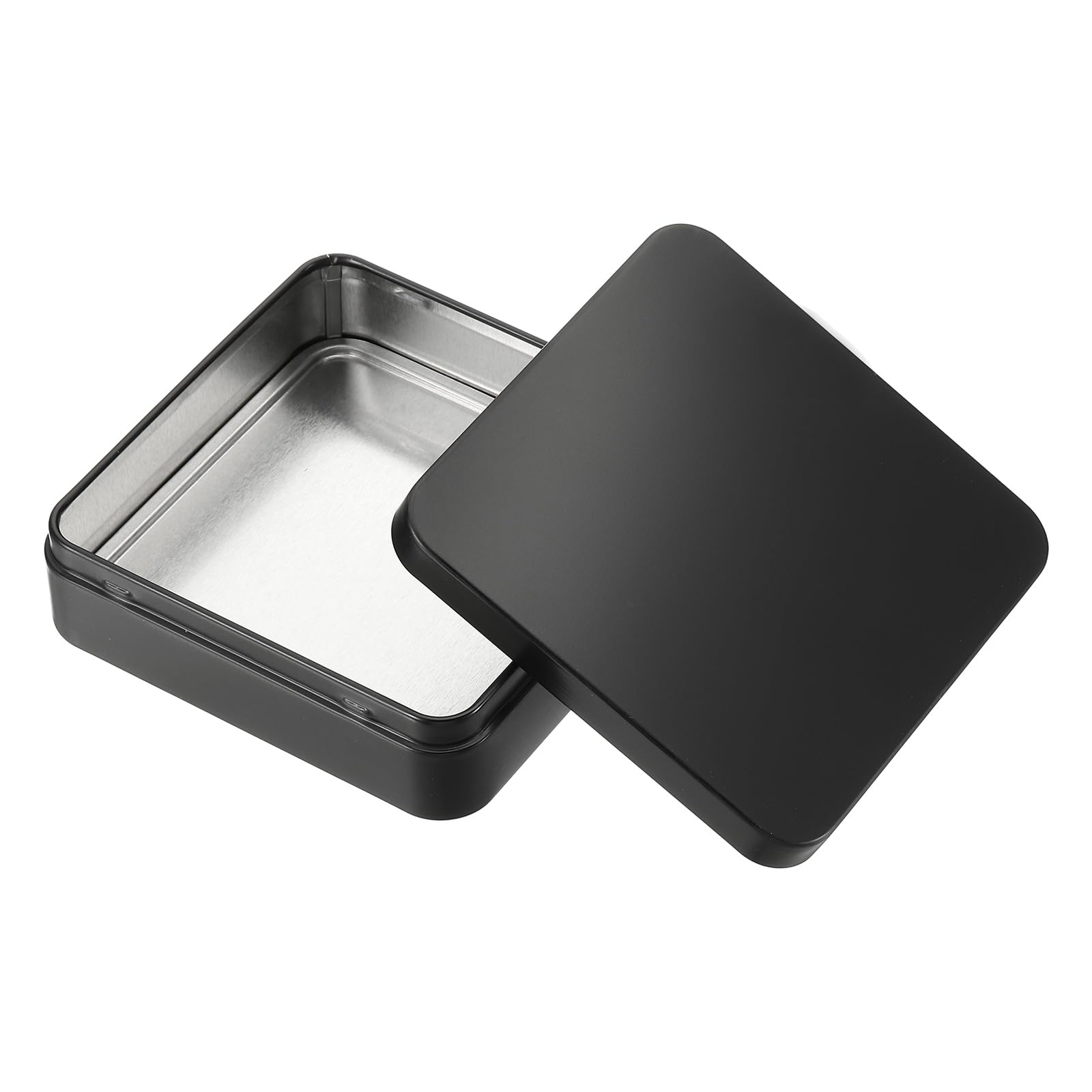 PATIKIL Rectangular Tin Box 4.3"x4.3"x1.3"