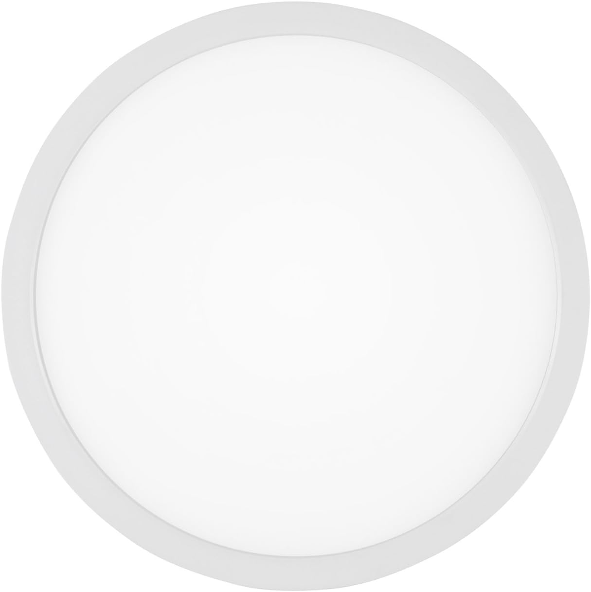 GetInLight Round 10-inch Dimmable Flush Mount Ceiling Fixture, (2nd Generation), 17 Watt, White Finish, 3000K Soft White, 100W Replacement, Damp Location Rated, ETL Listed, IN-0306-3-WH