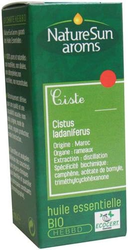 NatureSun AromsOrganic Essential Oil Cistus (Cistus Ladaniferus) 5ml