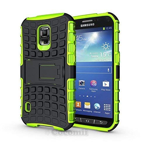 Cocomii Hand Grenade Galaxy S5 Active Case, Slim Thin Matte Vertical & Horizontal Kickstand Reinforced Drop Protection Fashion Phone Case Bumper Cover Compatible with Samsung Galaxy S5 Active (Green)