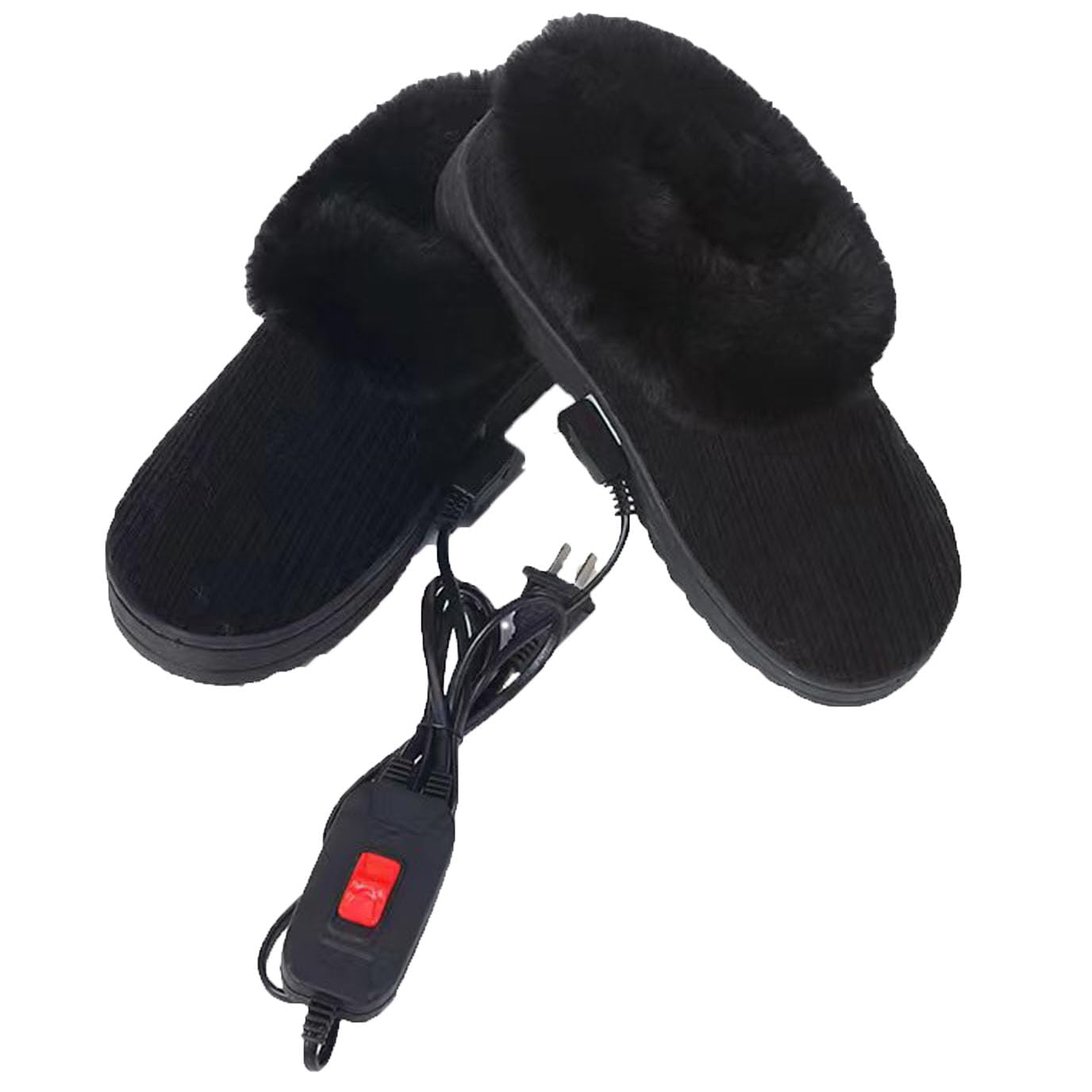 LONG-X Pantofole Riscaldabili Elettriche USB - Nero, Taglia 34-36, Calzini Scaldapiedi Ricaricabili - 3