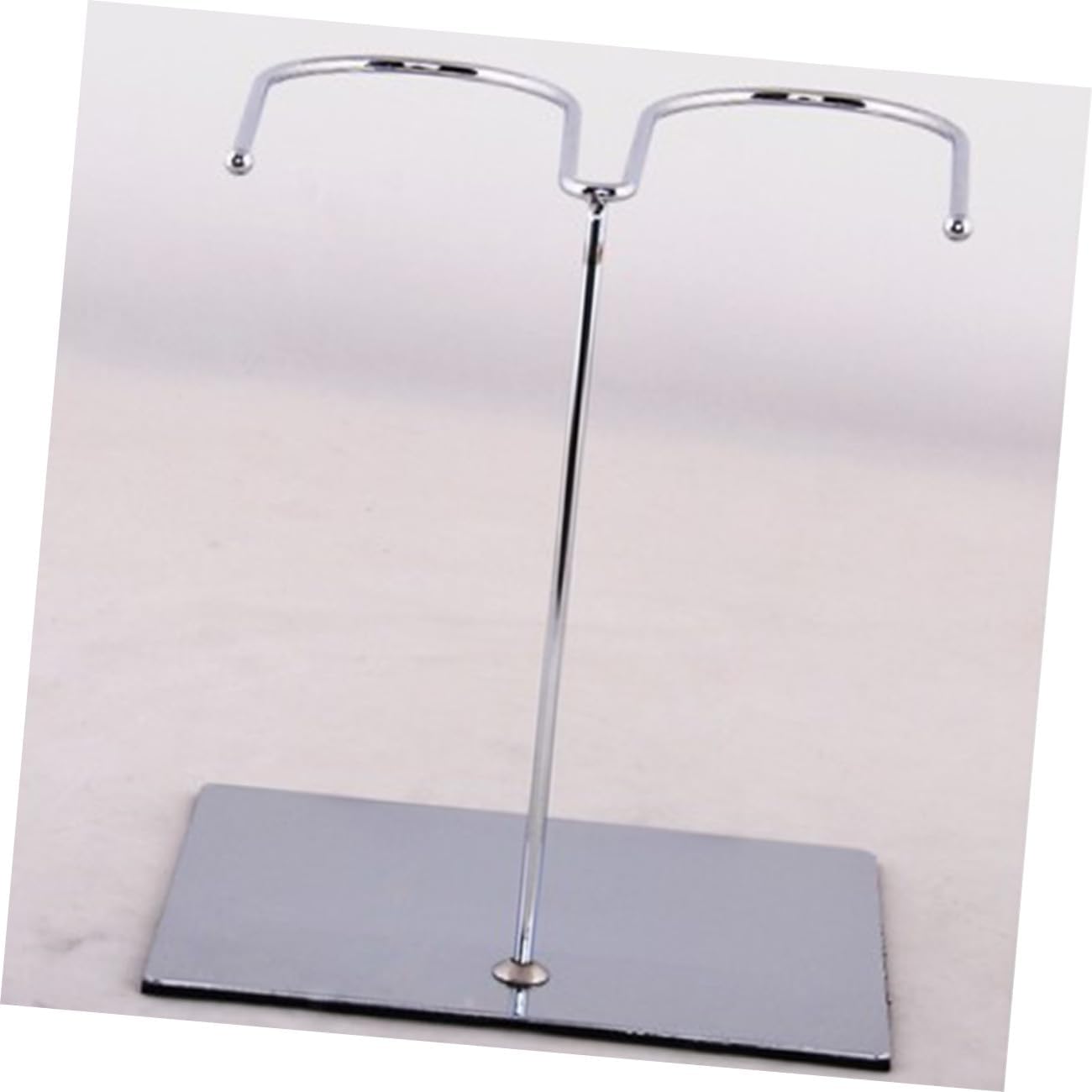 SOLUSTRE Stainless Steel Boots Display Rack for Women Sturdy Silver Boot Support Holder with Stylish Mirror Finish Practical Shoe Organizer for Home Store Shelves