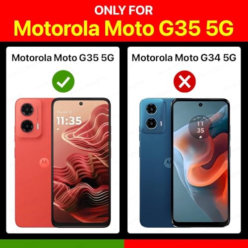 Image of COVERBLACK Soft Rubber Silicon Clear Back Cover Compatible Model for Motorola G35 5G - Transparent