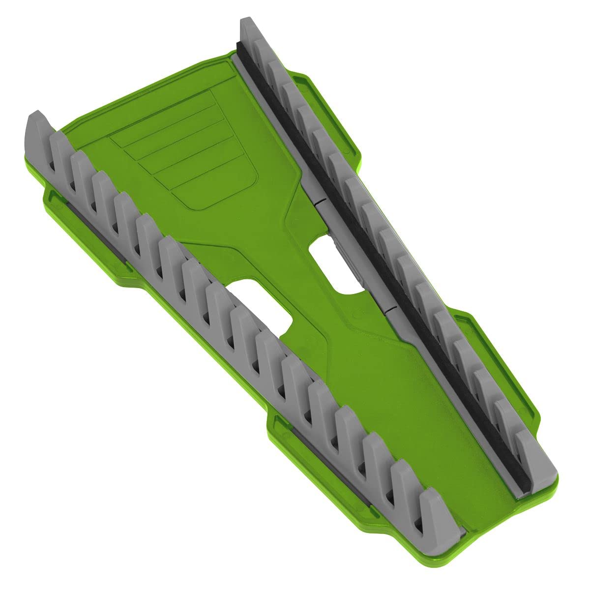 Sealey WR11HV Reversible Spanner Rack 16pc Hi-Vis Green Holds 16 Spanners