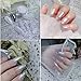 2 PCS White Pearl Glitter Chrome Nail Powder Glitter Powder