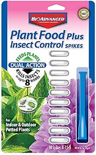 Bayer Advanced 701710 2-in-1 Insect Control Plus Fertilizer Plant Spikes, 10-Spikes