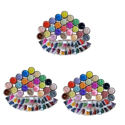 Ciieeo 3 Stück Farbstoff Wachsfarbflocken Kerzenwachs Färben Sojakerze Kerzenfarbe Wachsfarbe Kind Fest Suite