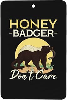 Car Air Fresheners Cards Honey Badger Don't Care for Wardrobe Bathroom Set of 2 Pieces