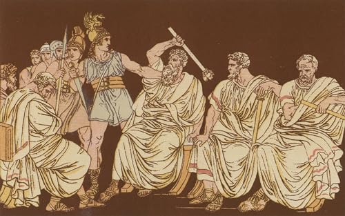 Pintura murales lienzo de los galos y senadores Bartolomeo Pinelli, cuadro vintage 60x90cm