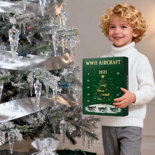 WW2 Aircraft Advent Calendars 2025, 24 Days WW2 Fighter Jets Ornaments Christmas Countdown Calendar, World War II Airplane Pendant Advent Calendars, World War II Air Fighter Christmas Tree Decorations - Image 7